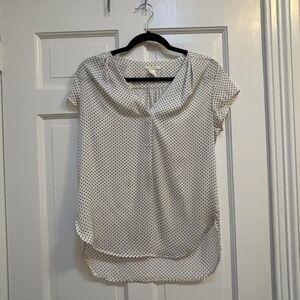H&M Cream and Black Airy Blouse 4 Polka Dot